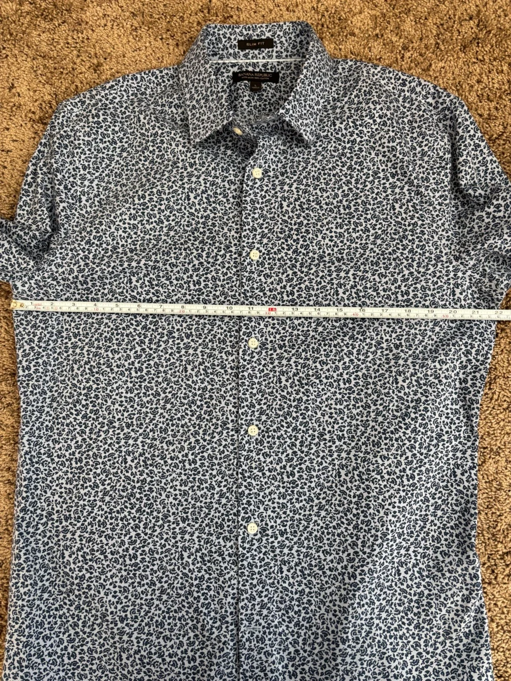 Banana Republic Blue Floral Button-Down Shirt